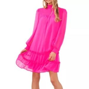 Women's Ruffled High Neck Dress
